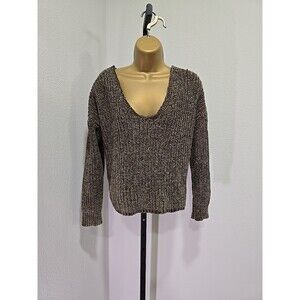 Chenille Moss Green Sweater Womens M Twist Back Forest Fairy Goblincore Chunky